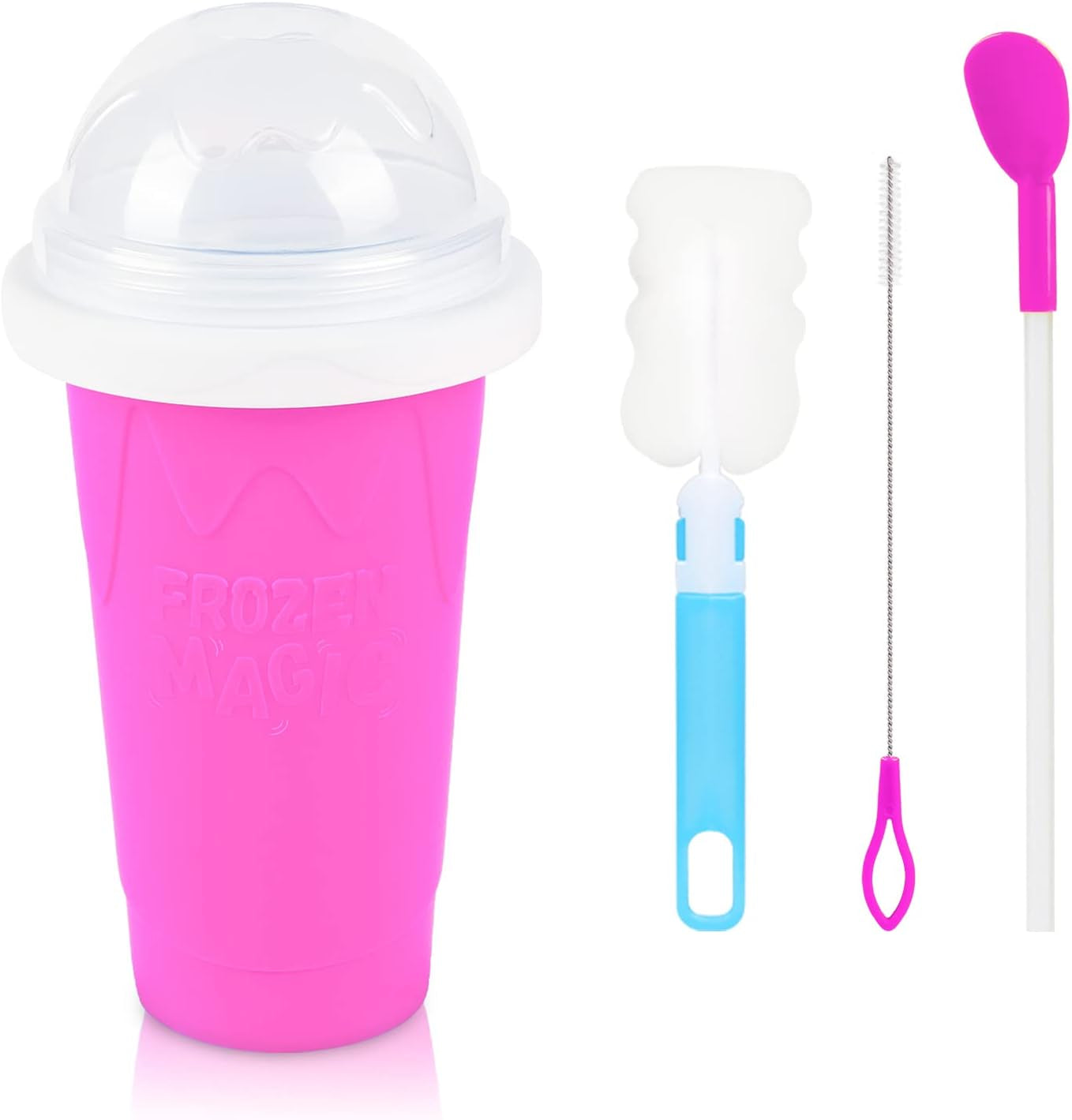Slushie Cup - Portable Slushie Maker Cup for Smoothies & Shakes, Double Layer Quick Frozen Magic Cup, Personal Mini Slushy Cup Ice Cream Maker for Home, Family, DIY, Homemade, Travel