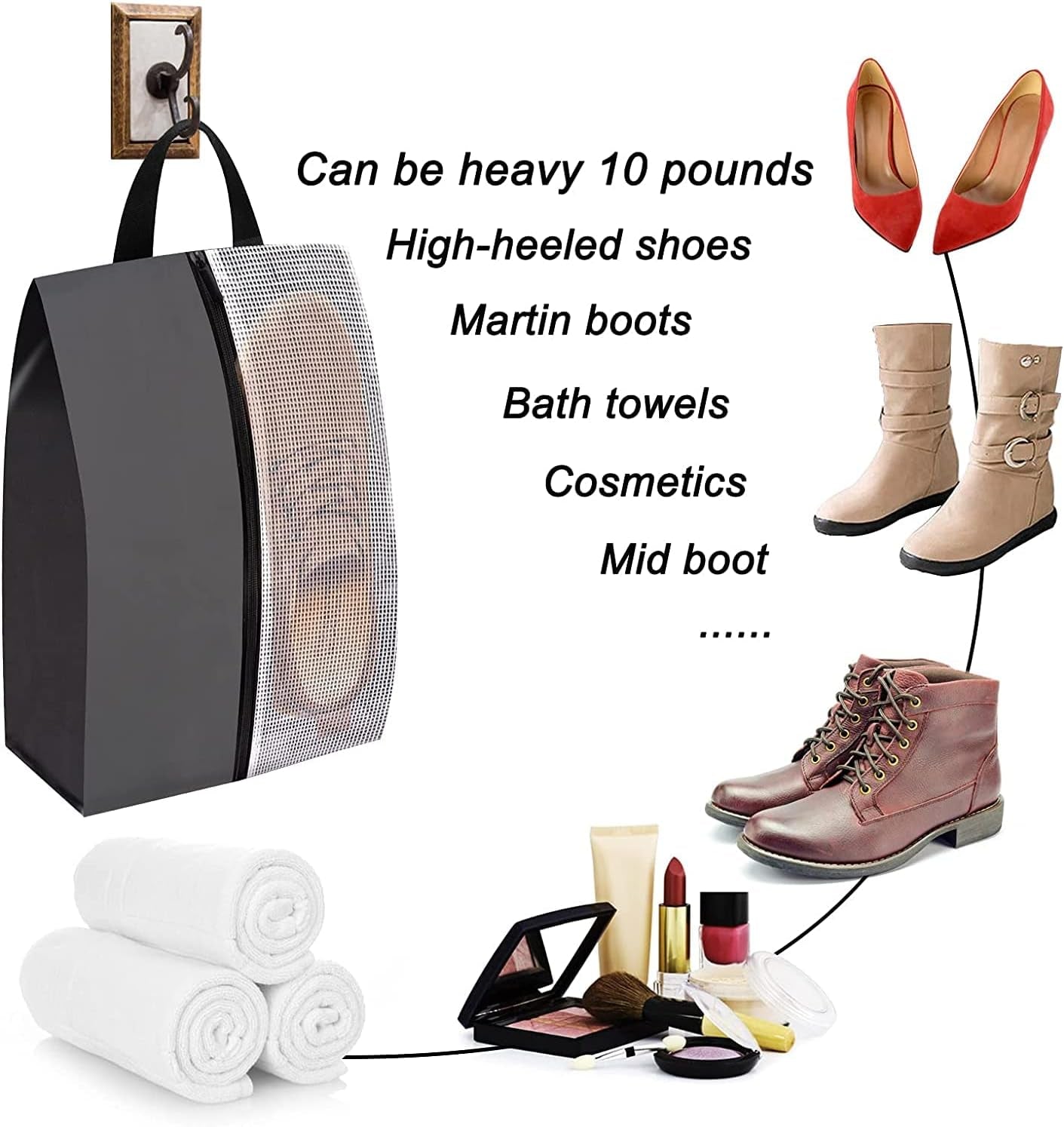 5 Pack Travel Shoe Bags for Packing, Waterproof Shoe Bags for Travel Women,Sneaker Bag, Large Shoes Storage Organizers Pouch Bag for Men and Women,Waterproof Zipper.