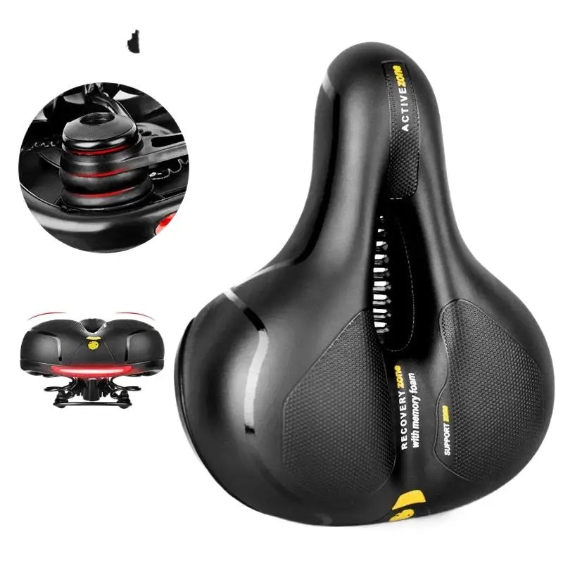 Hollow Breathable Bicycle Saddle MTB Road Bike Saddle Shock Absorbing Comfortable Big Butt Bike Seat Bicycle Accessories