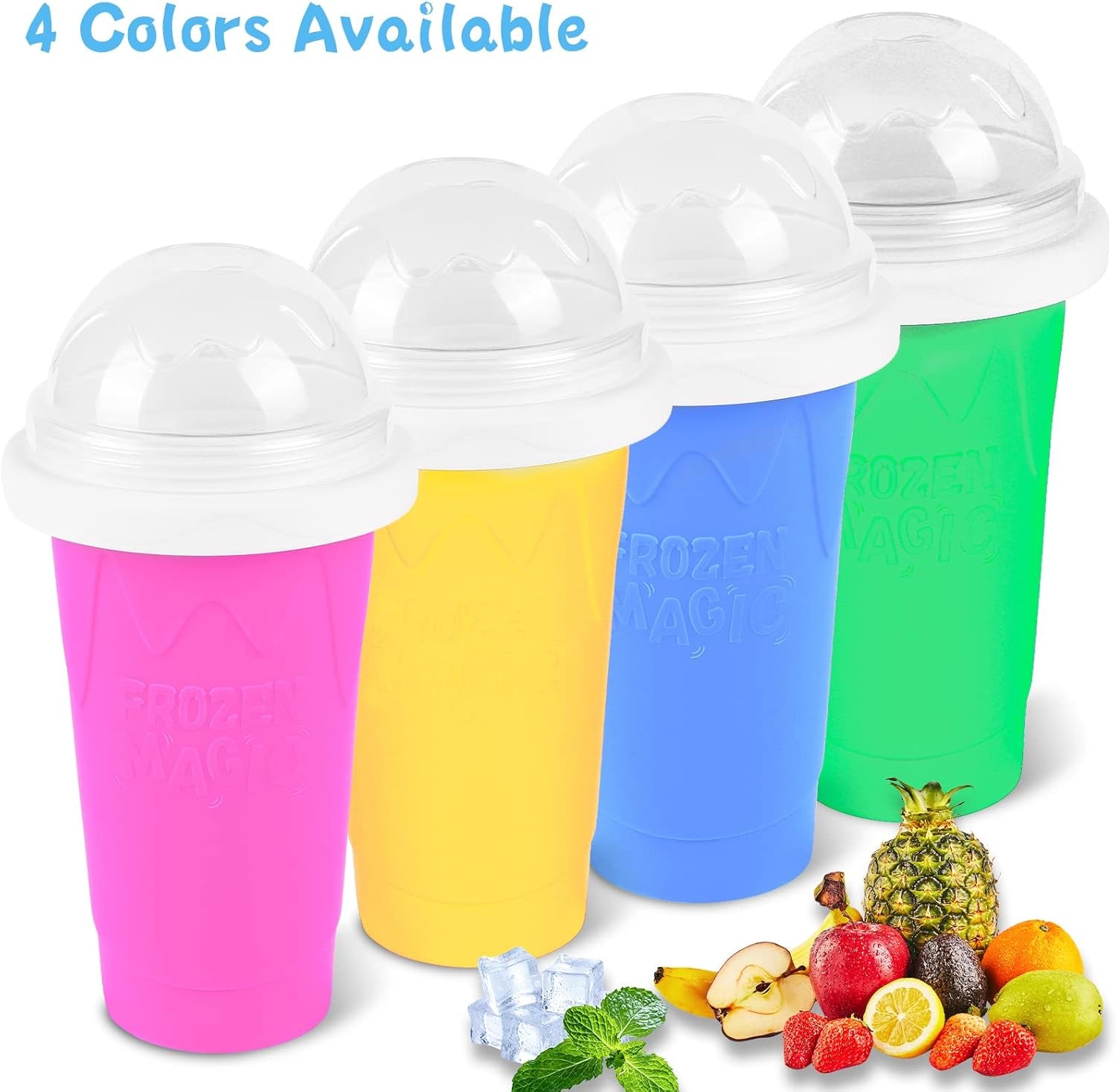 Slushie Cup - Portable Slushie Maker Cup for Smoothies & Shakes, Double Layer Quick Frozen Magic Cup, Personal Mini Slushy Cup Ice Cream Maker for Home, Family, DIY, Homemade, Travel