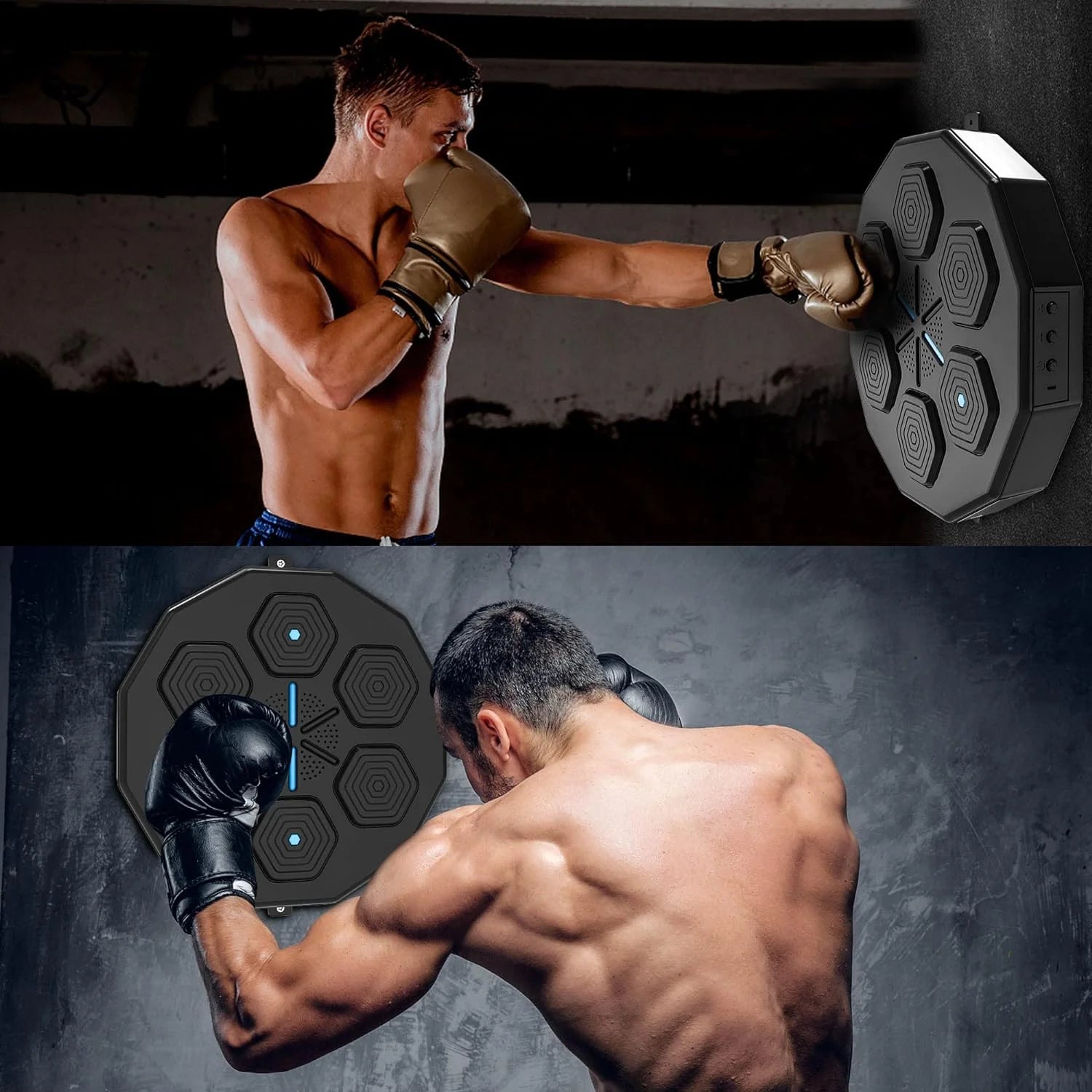 Music Boxing Machine, New Smart Bluetooth Music Boxing Parent-Child Games, Wall-Mounted Exercise Equipment, Music Boxing Target Workout Punching Equipment for Kids and Adults