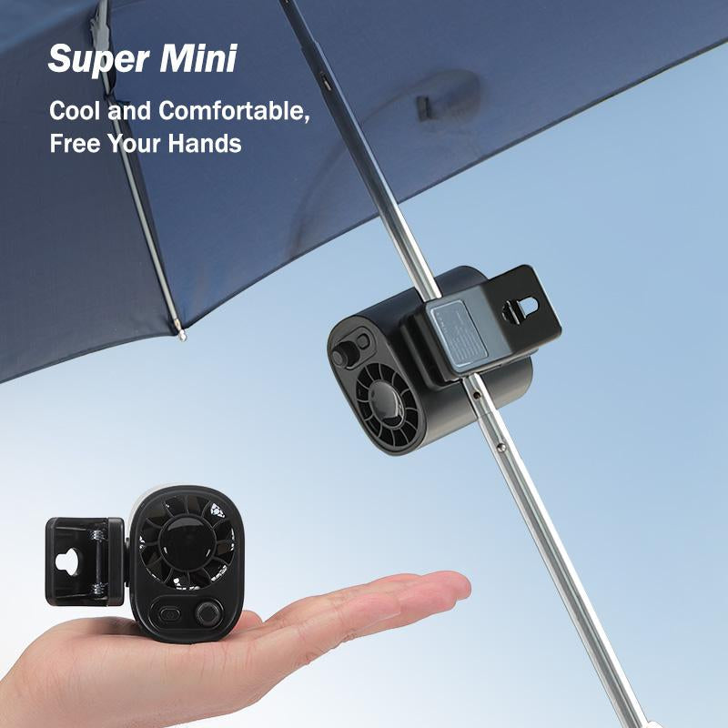 JOYTUTUS Car Clip on Fan with LED Display - 360° Rotation, 100 Speeds Adjustable, USB Rechargeable Personal Cooling Fan 1800Mah Battery