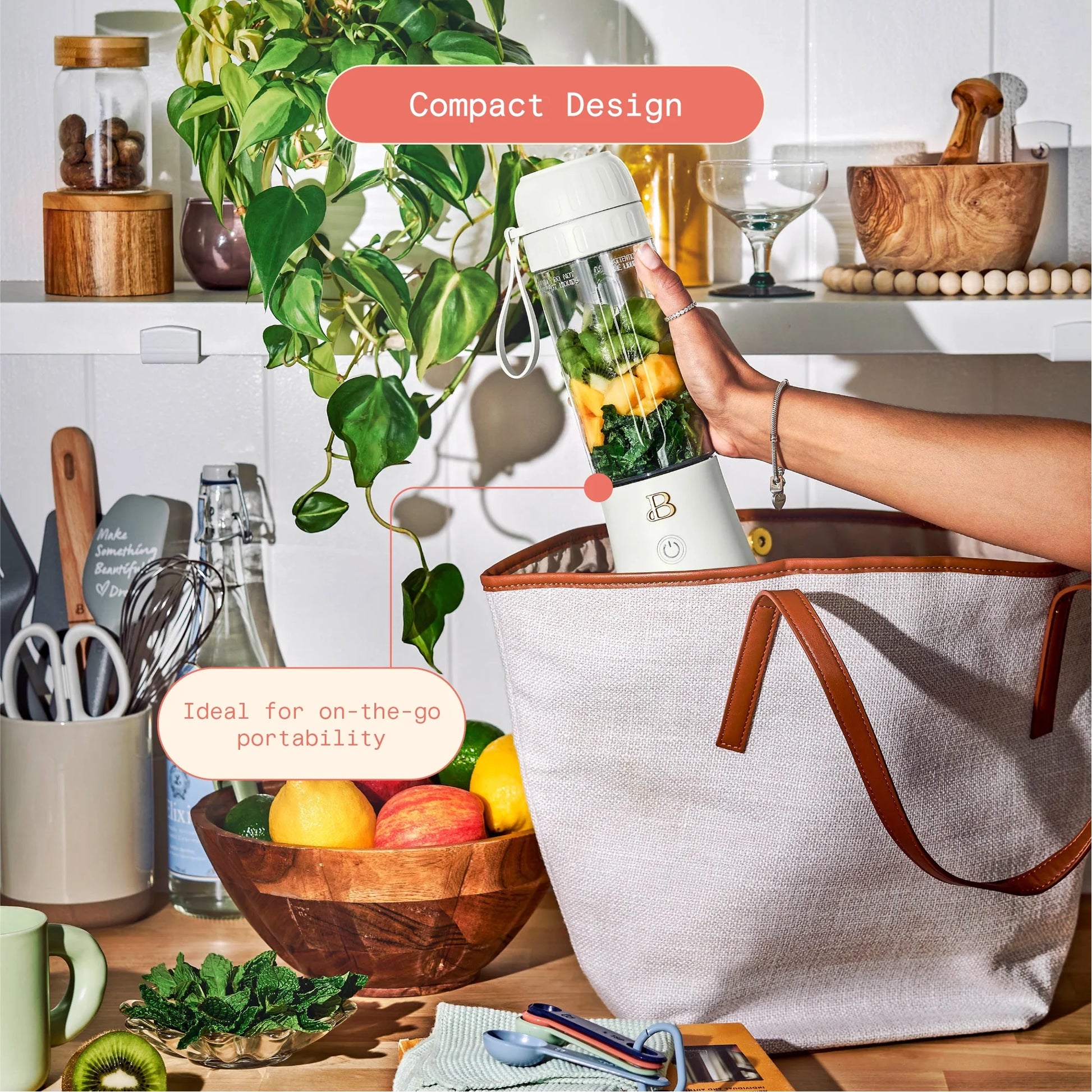 Portable To-Go Blender 2.0, 70 W, 16 Oz, White Icing by Drew Barrymore