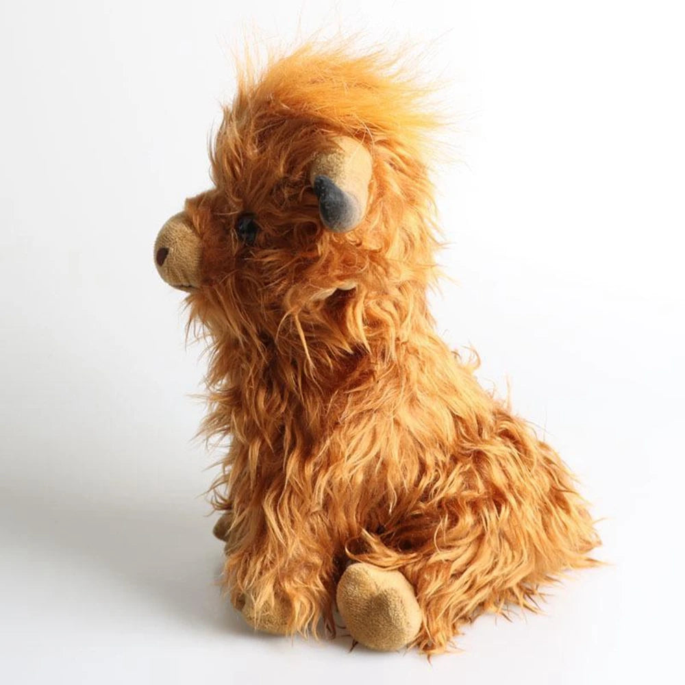 25Cm Simulated Scottish Highland Cow Plush Toy Blue Variant Cute Fairy Calf Baby Animal Child Birthday Christmas Gift