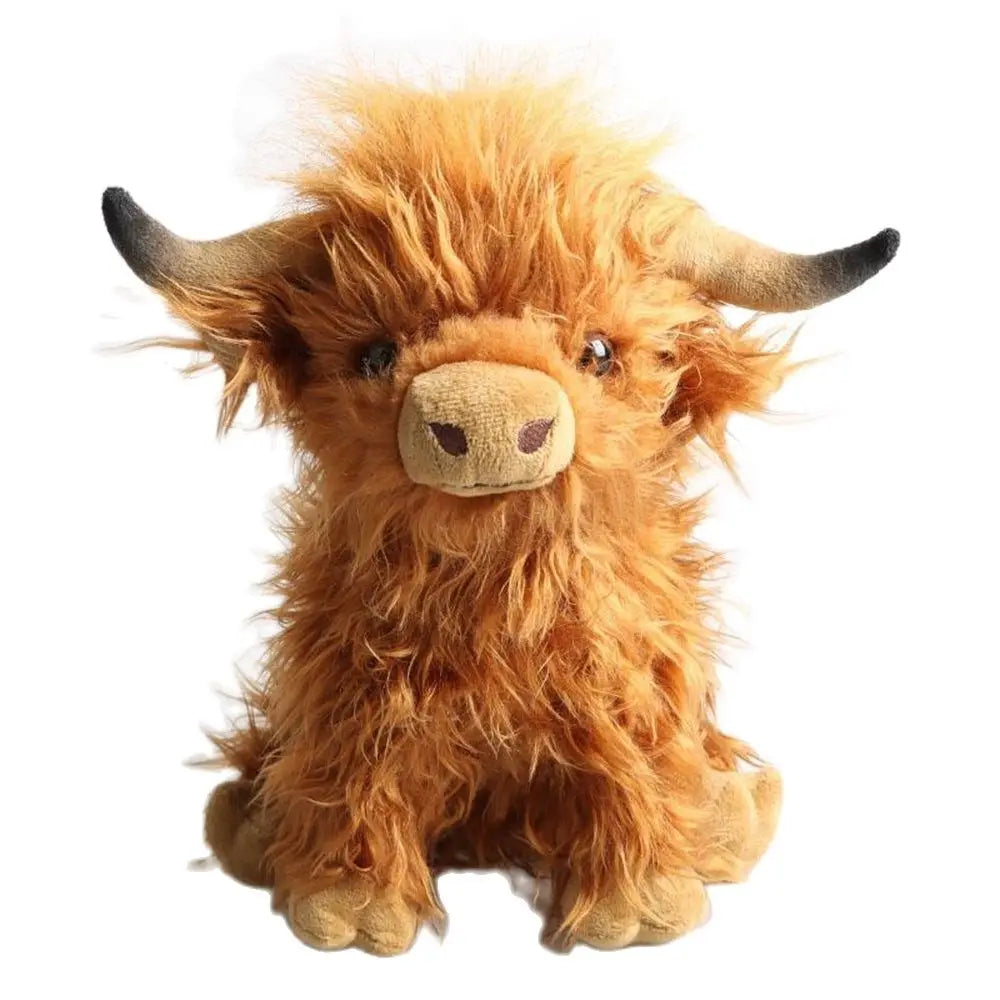 25Cm Simulated Scottish Highland Cow Plush Toy Blue Variant Cute Fairy Calf Baby Animal Child Birthday Christmas Gift
