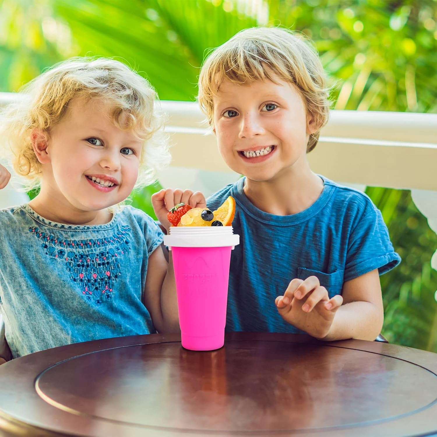 Slushie Cup - Portable Slushie Maker Cup for Smoothies & Shakes, Double Layer Quick Frozen Magic Cup, Personal Mini Slushy Cup Ice Cream Maker for Home, Family, DIY, Homemade, Travel