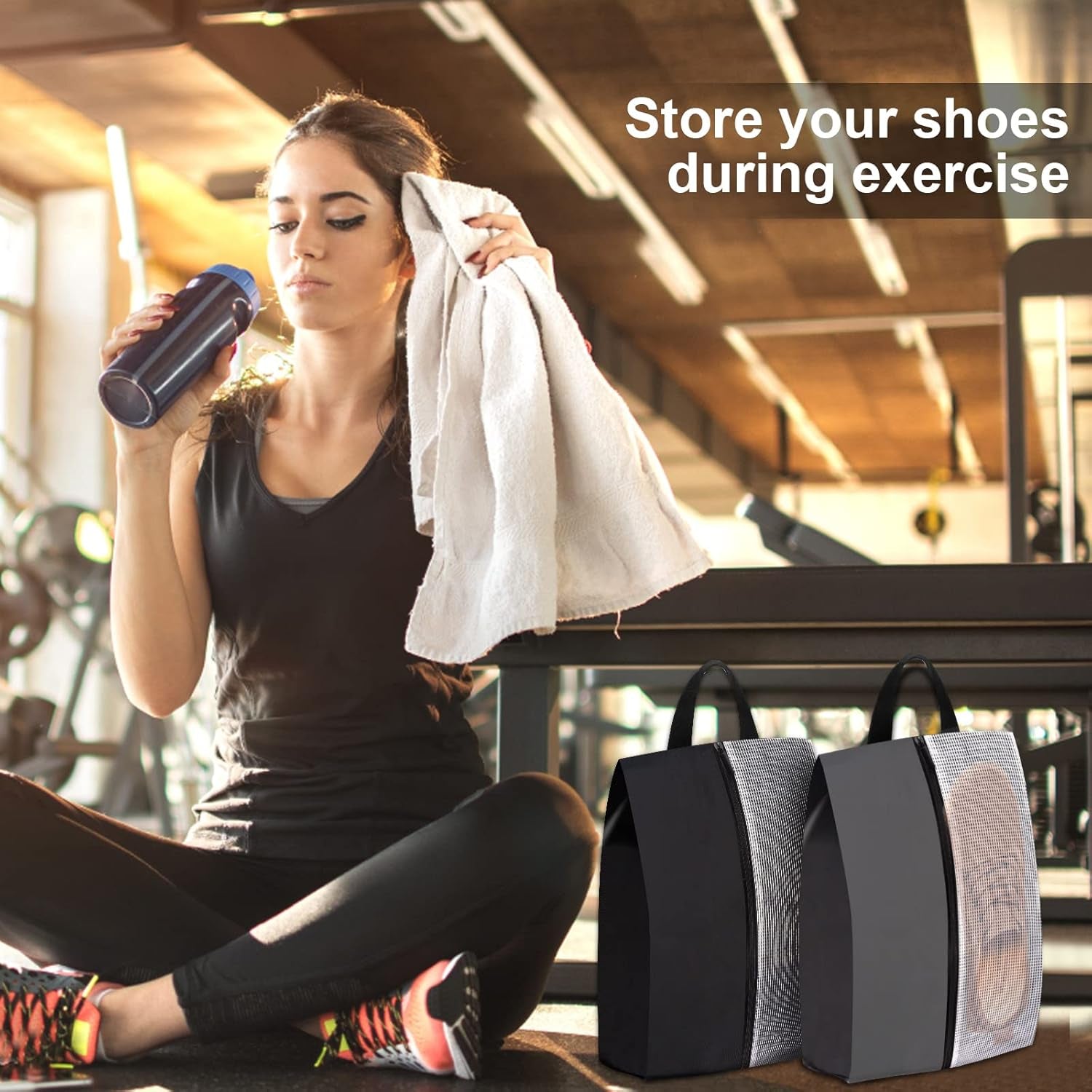 5 Pack Travel Shoe Bags for Packing, Waterproof Shoe Bags for Travel Women,Sneaker Bag, Large Shoes Storage Organizers Pouch Bag for Men and Women,Waterproof Zipper.