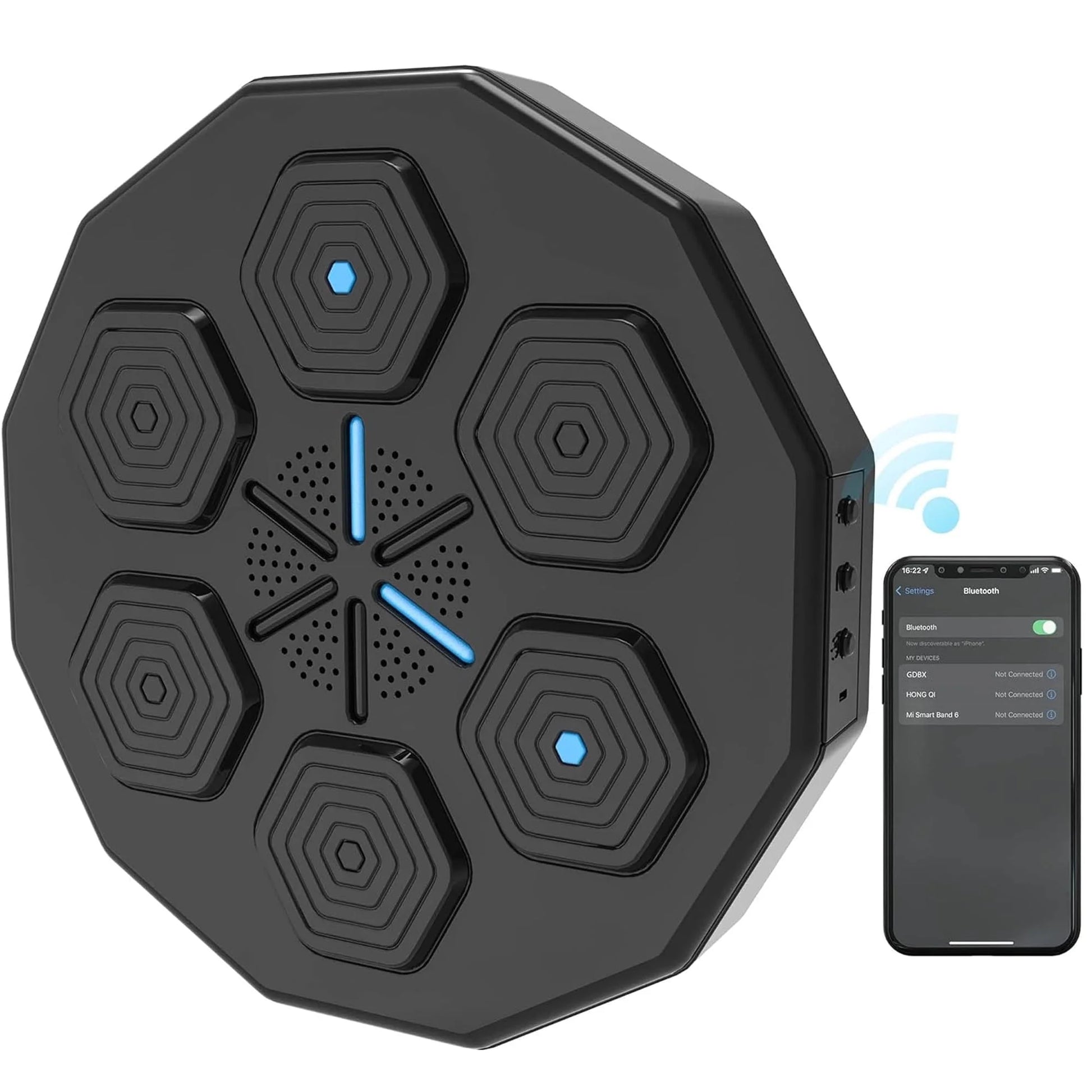 Music Boxing Machine, New Smart Bluetooth Music Boxing Parent-Child Games, Wall-Mounted Exercise Equipment, Music Boxing Target Workout Punching Equipment for Kids and Adults