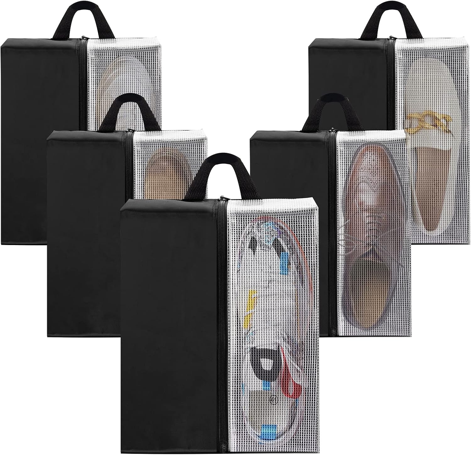 5 Pack Travel Shoe Bags for Packing, Waterproof Shoe Bags for Travel Women,Sneaker Bag, Large Shoes Storage Organizers Pouch Bag for Men and Women,Waterproof Zipper.