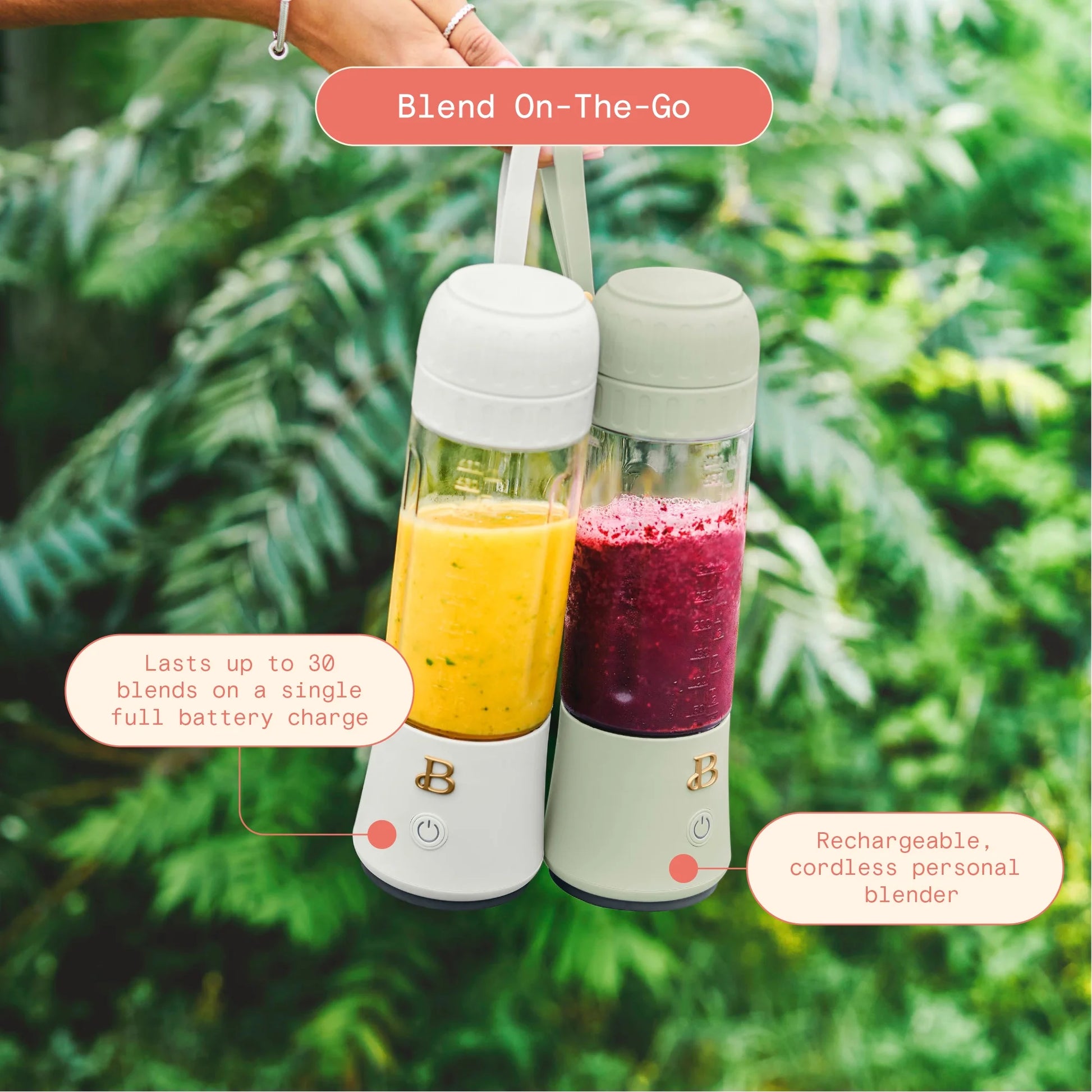 Portable To-Go Blender 2.0, 70 W, 16 Oz, White Icing by Drew Barrymore