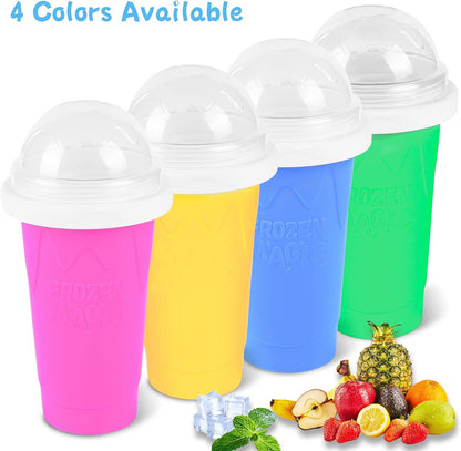 Slushie Cup - Portable Slushie Maker Cup for Smoothies & Shakes, Double Layer Quick Frozen Magic Cup, Personal Mini Slushy Cup Ice Cream Maker for Home, Family, DIY, Homemade, Travel