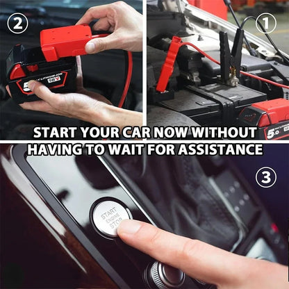 Car Battery Igniter Automotive Emergency Power Kits 12AWG Cable Jumper Starter Jump Kit Power Tool Line for Milwaukee Dewalt